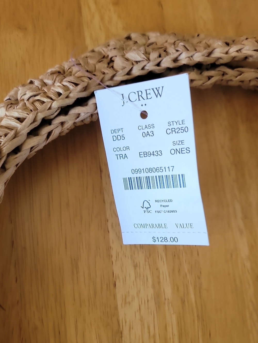 J. Crew Packable Straw Tote Bag - Picture 4 of 9
